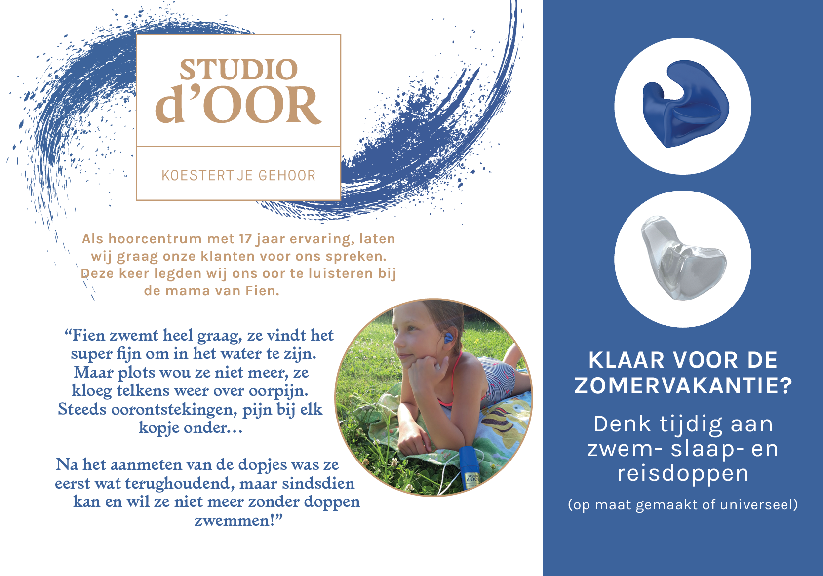 zwemdoppen slaapdoppen reisdoppen getuigenis